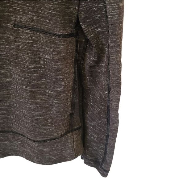Lululemon Exhalation Pullover II Heathered Marled Black Size 8 Yoga - Picture 6 of 9